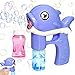 Produktbild Seifenblasenpistole, Seifenblasen Pistole Seifenblasenmaschine Mit Seifenblasen Nachfüllflasche Bubble Maschine Pistole, Für Kinder & Erwachsene, Outdoor Party, Sommerparty (Blau)