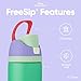 Owala Disney Princess FreeSip Insulated Stainless Steel Water Bottle with Straw for Sports and Travel, BPA-Free Sports Water Bottle, 24 oz, Ariel