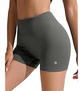 RIOJOY Gym Shorts Women, 4‘’ Seamless Workout Shorts for Women, Tummy Control No Front Seam Yoga ...