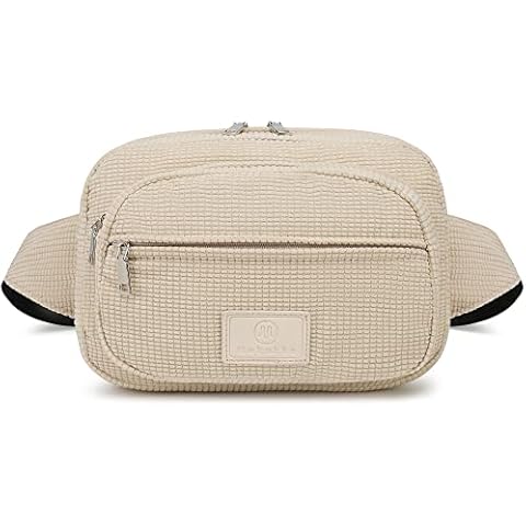 Fanny Packs for Women Men, Corduroy Belt Bag, Black Crossbody Bags with Adjustable Strap, L, Outdoors/Workout/Traveling/Casual/Running/Hiking/Cycling Cover