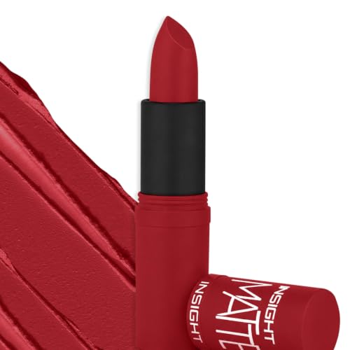Image of INSIGHT Matte Lipstick | Ultra Creamy | Highly Pigmented Formula | Intense Color Payoff | Fade-Proof Lipstick | SELFIE RED-4.2g