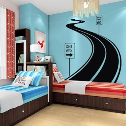 Vinilo decorativo infantil carretera curva