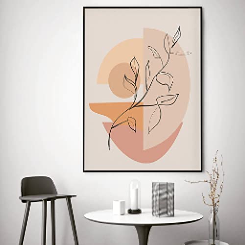 Affiche Abstraite Ligne Art Imprimer Toile Déco Murale Boho Femmes 35x50cm