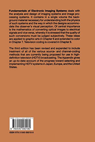 Fundamentals Of Electronic Imaging Systems: Some Aspects Of Image Processing (Springer Series In Information Sciences, 15) #TOP1