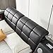 WAQINBR Multifunctional King Bed Frame, Modern Luxury Smart Bed with Massage Recliner on Right/Music Speaker/USB Port/Storage Drawers, Adjustable Leather Upholstered Headboard, Black