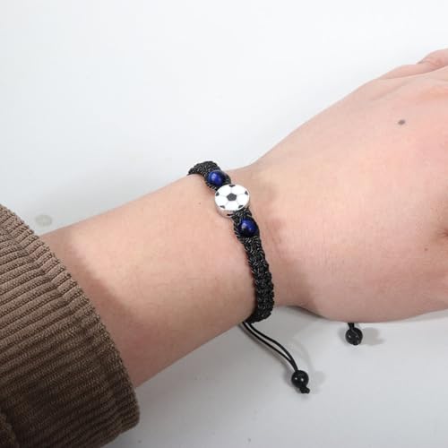 Image of Soccer Baseball Basketball Volleyball Gifts for Boys Girls,Handmade Braided Bracelet Gifts for Son Daughter Team Member