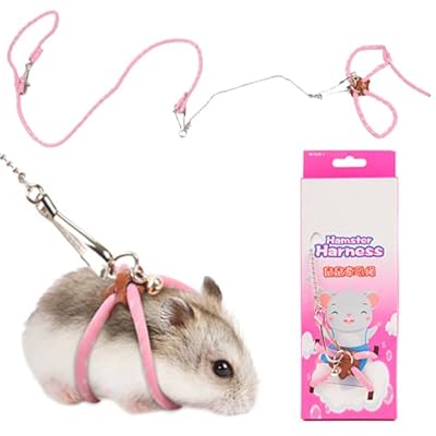 Pet Hamster Harness Hamster Harness Small Animals Harness Rope Adjustable Small Animal Lead for Guinea Pig Bird Parrot Mouse Hamster Squirrel