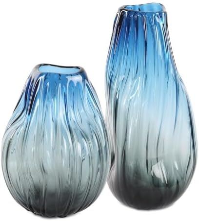 Uttermost 18190 Midnight Horizon - Vase (Set of 2)-14.5 Inches Tall and 7 Inches Wide