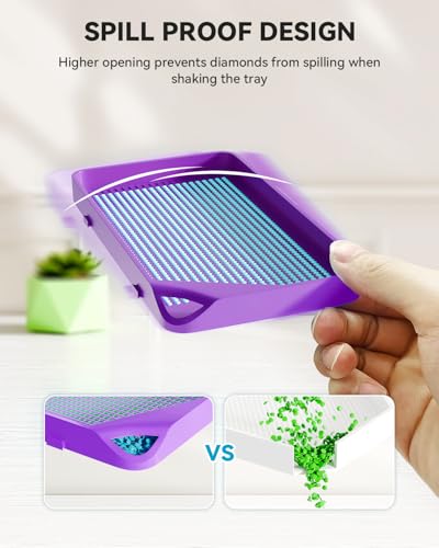 image for ARTDOT 30-Piece Stackable Tray Set for Diamond Art Kits for Adults, In