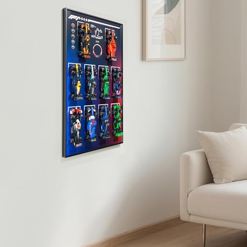 Image of Wall Mount Made for Lego Speed Champions F1,Performance Race Car Building Set 77242-77251,Adult Collectibles Wall Display Mount, Home or Office Decor, Gradient Color (NNo Car Included)