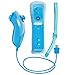 Remote Game Control, CooleedTEK Built-in Motion Plus Remote e Nunchuk Controller con custodia in silicone per Nintendo Wii e Wii U (Blu)