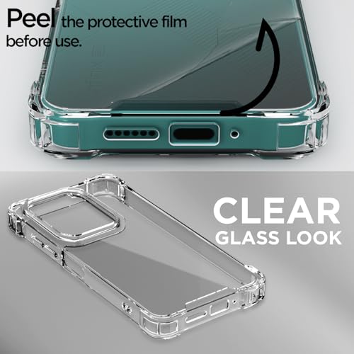 Image of Amazon Basics Back Cover for Infinix Note 50x 5G PC + TPU Clear Transparent Raised Edges Shockproof Protective Phone Bumper Case(Transparent)