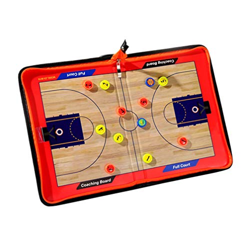 BESPORTBLE Tábua de treinamento de basquete, prancheta tática magnética dobrável multifuncional, tab