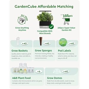 166pcshydroponicpodskitgrowanythingkitwith40growsponges40growbaskets40growdomes40podlabels6abplantfoodcompatiblewithhydroponicssuppliesfromallbrands Urban Country Home Decor 166pcs hydroponic pods kit grow anything kit with 40 grow sponges 40 grow baskets 40 grow domes 40 pod labels 6 ab plant food compatible with hydroponics supplies from all brands urban country home decor