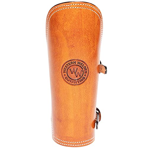 Image of Western Welding Outfitting - Welding Armpads | Made from Top Grain Buffalo Hide - 11" long (Natural - Right Handed)