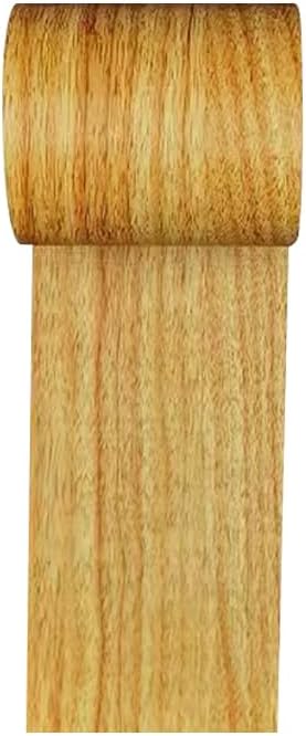 GSHLLO 5.7 cm x 4.57 m Imitation Woodgrain Duct Tape Floor Wooden Effect Tape Self Adhesive Wood Grain Tapes Realistic Wood Texture Border for Baseboards Doors Dark Brown