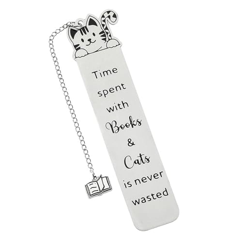 YMWALK Marcapáginas de metal con diseño de gato, divertidos marcapáginas de gatitos, regalos para mujeres, hombres, niños, estudiantes, amantes de los libros, bonitos marcadores de libros con borlas YMWALK Marcapáginas de metal con diseño de gato, divertidos marcapáginas de gatitos, regalos para mujeres, hombres, niños, estudiantes, amantes de los libros, bonitos marcadores de libros con borlas