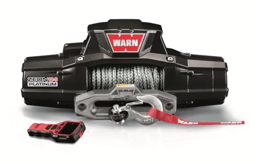 WARN Zeon 12-S Platinum 12V Winch 12,000 lb Capacity, 80ft Synthetic Rope