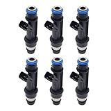 HiSport Fuel Injectors 6PCS Compatible with Buick Chevrolet GMC Hummer Isuzu i-290 i-350 i-370 Ascender H3 Rainier Colorado LUV Trailblazer EXT Canyon Envoy XL XUV Replace FJ319 12569573