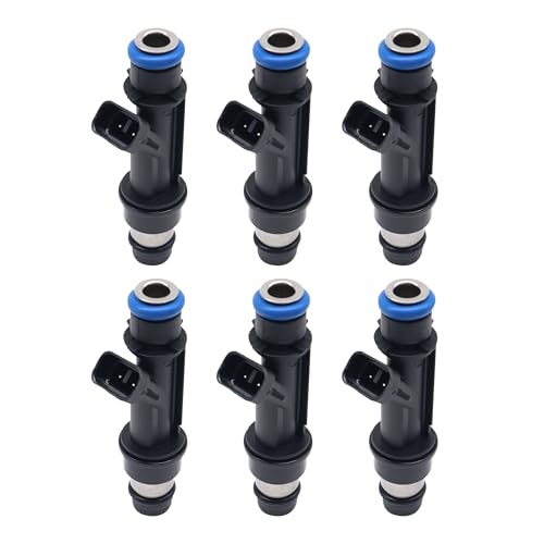 HiSport Fuel Injectors 6PCS Compatible with Buick Chevrolet GMC Hummer Isuzu i-290 i-350 i-370 Ascender H3 Rainier Colorado LUV Trailblazer EXT Canyon Envoy XL XUV Replace FJ319 12569573