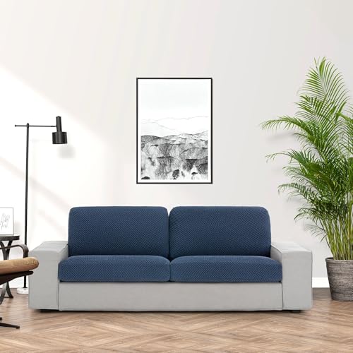 Housse de canapé universelle facile à installer et polyvalente bleue