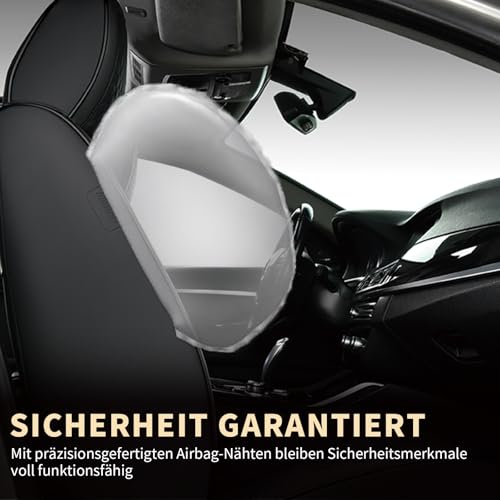 Image of FLORICH Front Seat Covers for Cars, Luxury Waterproof Faux Leather Seat Covers Cushion, Car Seat Protectors Universal Fit for Most 5 Seats Vehicles - Red