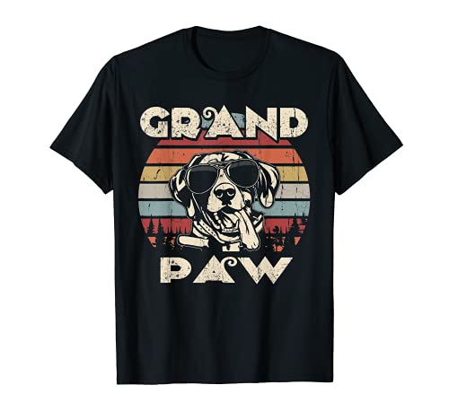 Grand Paw Pointer dog lovers vintage retro T-Shirt, Black