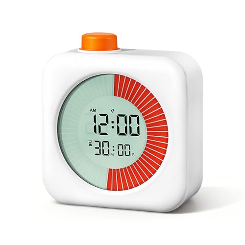 Druuzyl Temporizador Visual Digital Cronómetro Visual Infantil 60 Minutos de Cuenta Regresiva, Temporizador Silencioso de Cuenta Regresiva para Niños y Adultos para Aula Cocina