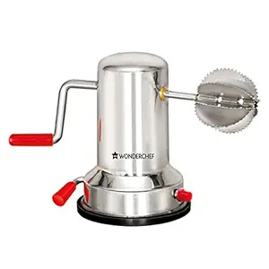 Wonderchef Stainless Steel Coconut Scraper for Kitchen, Vacuum Base, Rotatable Handle, Manual Operation, Silver