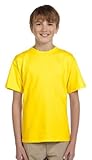 Hanes Youth Short Sleeve ComfortBlend T-Shirt, Yellow, Large
