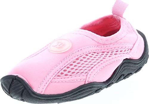 Static Footwear Girls Water Friendly Vacation Beach Water Sock Sandals,Pink,9