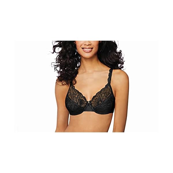 Bali womens Lace Desire Non-foam Underwire Df6543 bra, Black, 38DD US