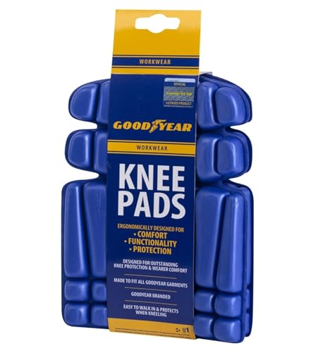 Goodyear Workwear Knee Pads Inserts – Ergonomic EVA Foam Safety Knee Pads for Work Trousers, Flexible Protective Knee Cushion Pads 1 Pair, Blue One Size
