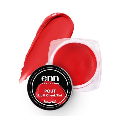 Image of Enn Beauty Pout Lip, Cheek & Eyeshadow Tint with SPF 10 with The Goodness of Jojoba & Avocado Oil, Natural Blush for Women, Long Lasting, Sls & Paraben Free - Retro Red, 5gm