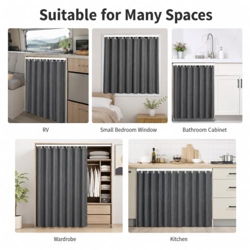 Cortina cocina franela de tacto suave en navy blue para vestidores elegantes y discretos 8