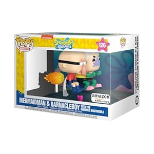 Funko POP Rides Deluxe: Spongebob Squarepants – Mermaid Man & Barnacle Boy with Invisible Car – Collectable Vinyl Figure – Gift Idea – Official Merchandise – for Kids & Adults