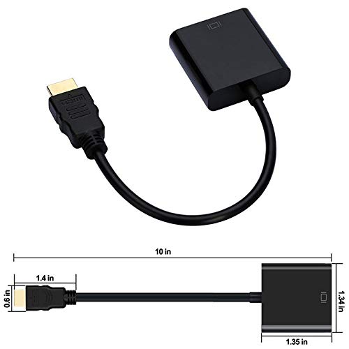 Hdmi To Vga Cavo Convertitore HDMI A VGA 1.8M | Adattatore Per Monitor E Proiettori | Supporto Full HD 1080P | Nylon Intrecciato Cavo Hdmi Vga - Foto 9