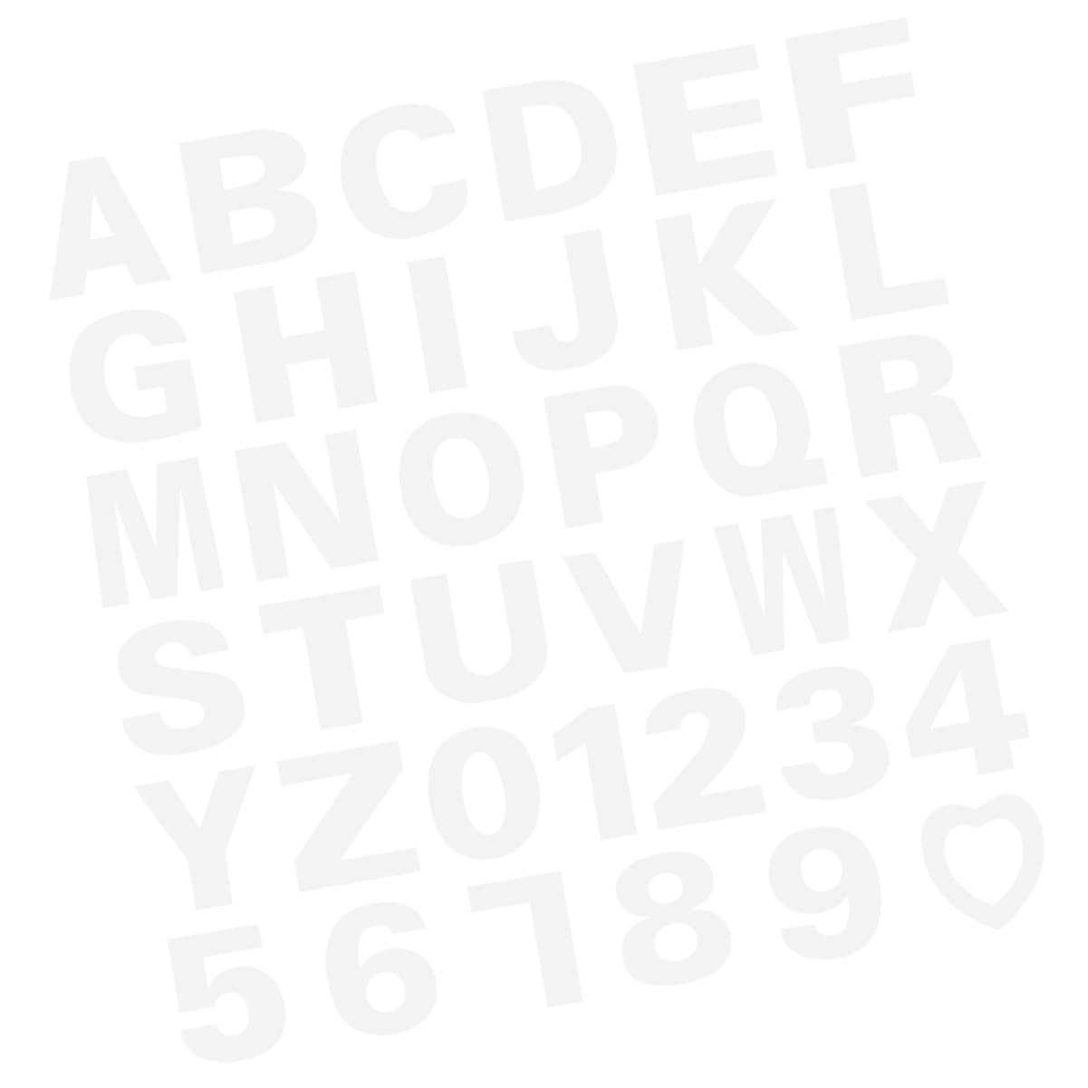 PRETYZOOM Stencil per Torte Facili da Pulire 37 Pezzi Numeri e Lettere in Pet Bianco Riutilizzabili per Uso Domestico e Negozio di Dolci