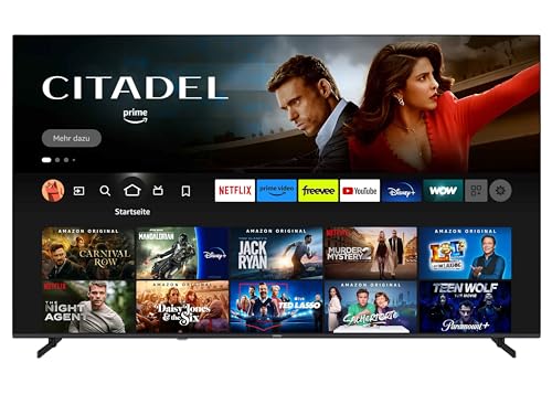 Vestel QLED Fernseher 75 Zoll Fire TV 4K UHD Fernseher, Smart TV mit Dolby Vision HDR, Dolby Atmos und integriertem Triple-Tuner, HDR TV 75QF9940 schwarz – Bild 3