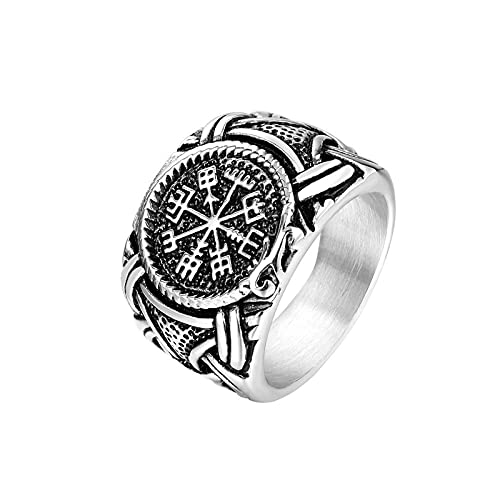 Bague acier titane hommes alliance scandinave robuste - 2