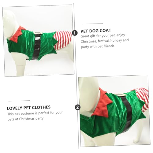 Disfraz para perro GLEAVI Christmas tamaño L verde miniatura 5