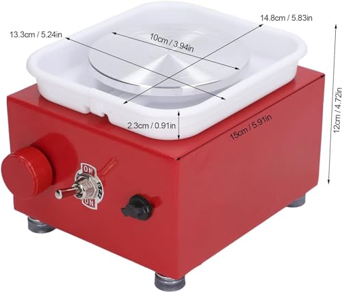 Mini rueda de cerámica eléctrica CUSMA de arcilla para regalo de niños y adultos 5