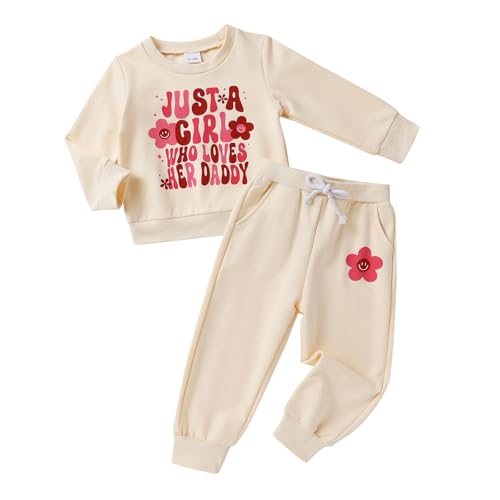 Fall Outfits for Toddler Girl Boy Long Sleeve Smile Face Sweatshirt Top Sweatpants Clothes Set Sweatsuit