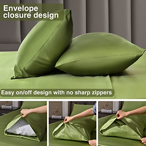 Luxury Bamboo Sheets Queen - 100% Viscose Organic Bed Sheets For Queen Size Bed, Fit Extra Deep Pocket Breathable Cooling Bedding Sheets And Pillowcases, Soft 300 Thread Count Hotel Sheets 4 Piece #TOP5