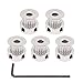 WINSINN GT2 Pulley 20 Teeth 5mm bore 6mm Width 20T Timing Belt Pulley Wheel Aluminum for 3D Printer (Pack of 5Pcs)