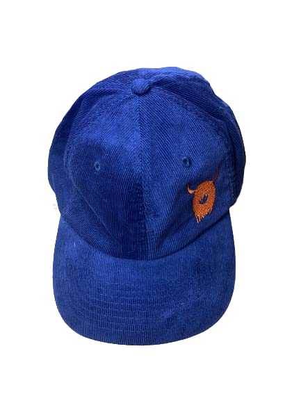 Casquette en velours côtelé bleu scifi planet Highland Coo taille unique