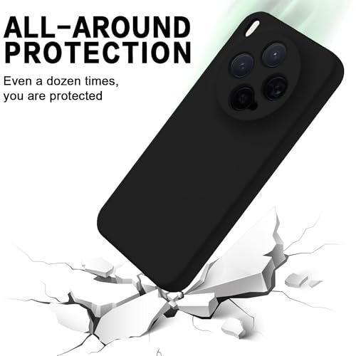Image of FIRST MART Matte Silicone Back Cover for Vivo X300 - Black