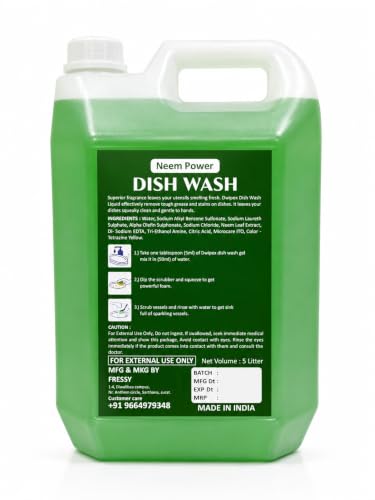 Image of FRESSY Neem Dish Wash Gel Liquid, 5 L