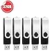 Produktbild USB Sticks 32GB 5 Stück, AreTop Speicherstick Rotate Metall Mehrfarbig High Speed USB 2.0 Flash Drive Pack (Schwarz)