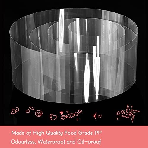 Acetate Cake Collars, 12 Inch Acetate Sheets for Baking, 30cm Tall Cake Collar, Clear Cake Strips for Chocolate Mousse Cake, Cake Decorating